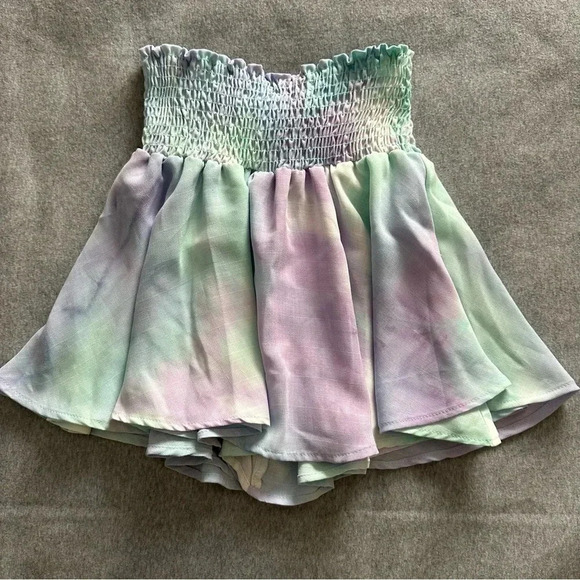 Karlie Pants - Karlie skort blue purple tie dye size S forgiving waistband
